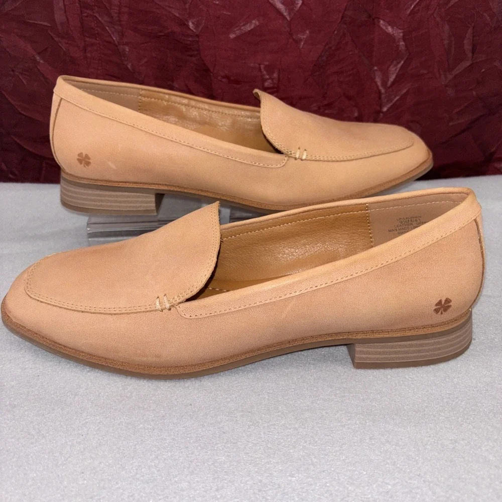 Lucky Brand Laurien Leather Slip On Loafers Shoes Pinky Beige Women's Size 9.5M